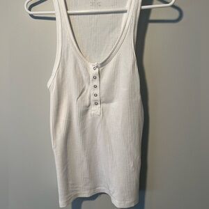 Aerie white ribbed tank